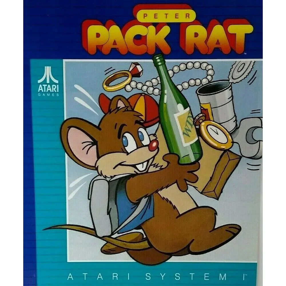 Peter Pack Rat Arcade Flyer Original Vintage 1985 Atari Video Game Art 8.5